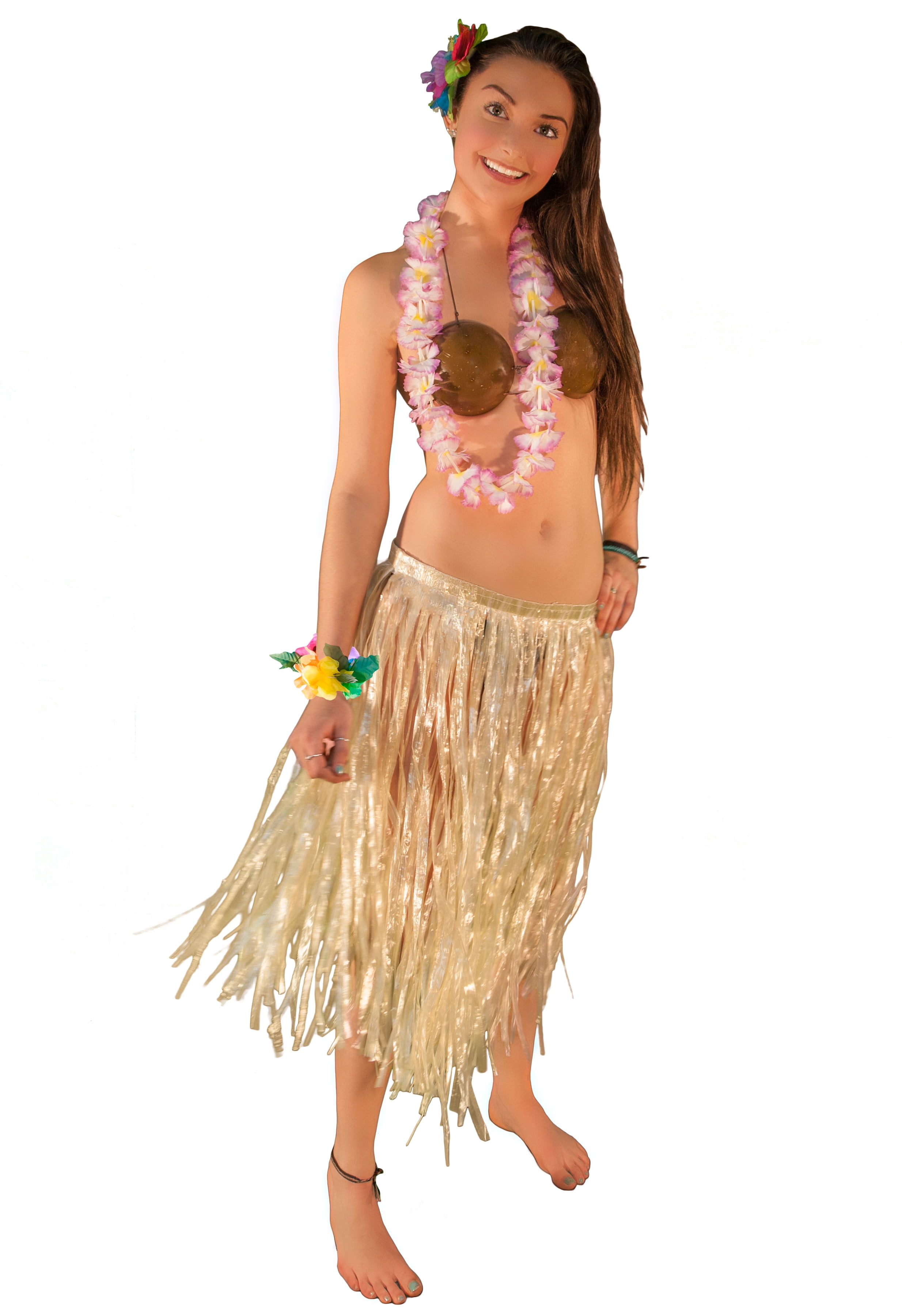 Coconut Monkey Bra Top Hawaiian Luau Fancy Dress Up Halloween Costume Accessory