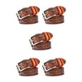 thumbnail image 2 of relayinert Classy And Durable PU Belt For Men Wear-resistant And Fine Workmanship Coffee Orange 120cm 5Set, 2 of 6