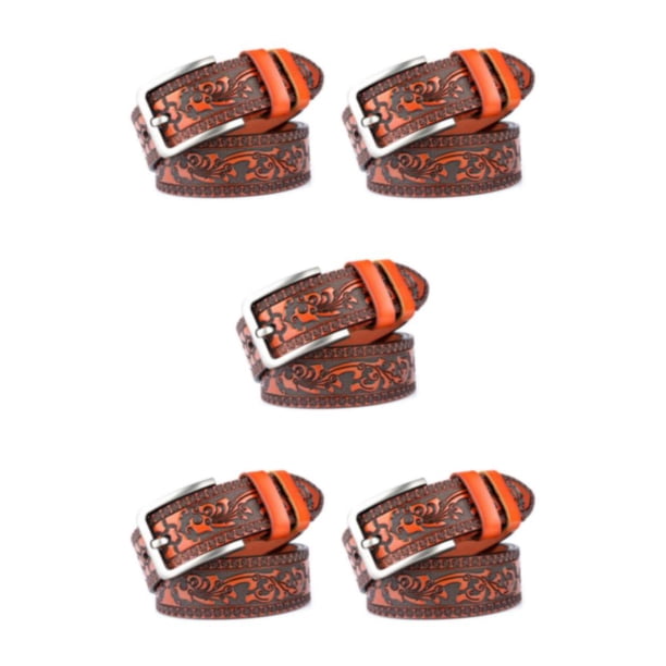 Cinturón Masculino Sonducket resistente al Desgaste con Impresión de moda PU Naranja 125cm