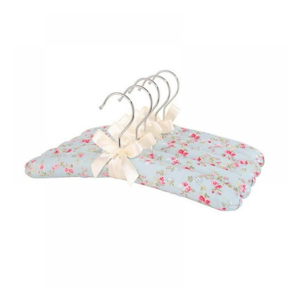 5Pcs Cotton Fabric Sponge Hanger Elegant Non-Slip Wood Hanger Foam Sweater Hangers