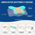 thumbnail image 4 of GTNSHUAI Cervical Neck Pillow for Bed Sleeping, Contour Ergonomic Memory Foam Neck Support Pillow for Side Back Stomach Sleepers with Pillowcase, Blue, 4 of 7