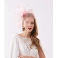 thumbnail image 5 of Women's Church Hat Organza Fascinator Wedding Tea Party Hat Wide Brim Sun Hat, 5 of 5