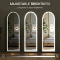 thumbnail image 5 of Nextay 60" x 16" Full Length Mirror with LED Lights Arched Standing Hanging Full Body Mirror Floor Mirror for Bedroom Cloakroom, 5 of 7