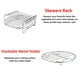 thumbnail image 4 of Air Fryer Rack XL Accesorios para freidora de aire, juego de 2, estante de doble capa con brocheta, soporte de metal apilable, 4 of 5