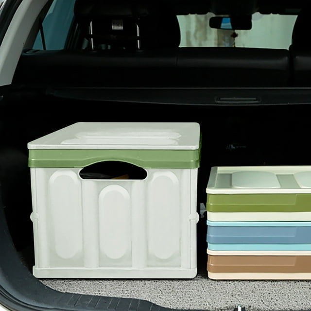 Xihbxyly Boîte de Rangement, Essentiels de Voyage Multifonctionnels, Boîte de Rangement Pliable, Soigneusement Conçue pour Tre Solide, Stable et Adaptée pour Salon Chambre Cuisine Coffre de Voiture
