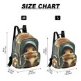 thumbnail image 3 of JIALIOU Mini Backpack Purse for Women Quilted Casual Daypack Small Travel Shoulder Bag, Duck with Raincoat and Cap, 3 of 7
