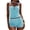 Blue, variant on 2 Piece Knit Set for Women Stripe Sleeveless Top Bodycon Shorts Tracksuits Y2k Lounge Outfits Beach Set Pink S