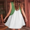 thumbnail image 5 of gbyLJF Women's V Neck Sleeveless Mini Dress Loose Summer Pleated Swing Flowy Sundress 2024 Beach Vacation Tank Dresses Cute Babydoll Dresses Clothes Green #A02 S, 5 of 7