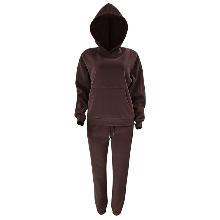 Fashion Tracksuit Sets Women Plus Size Hoodies Drawstring