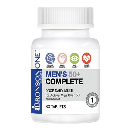 Bronson ONE Men 50+ complète multivitamines MultiMineral, 30 comprimés