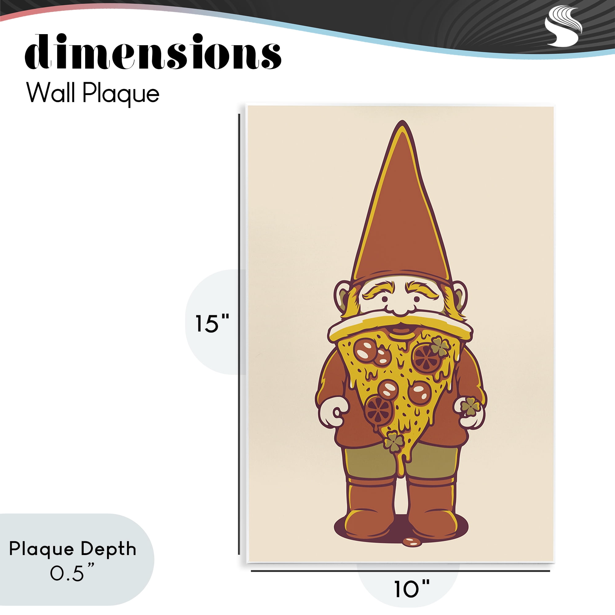 Stupell Industries Happy Pizza Gnome Wall Plaque Art, design by Tobe Fonseca