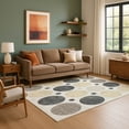 thumbnail image 7 of Addison Rugs Mayfield Premium Machine Washable Transitional Geometric Ivory Rectangle Rug, 3' x 5', 7 of 7