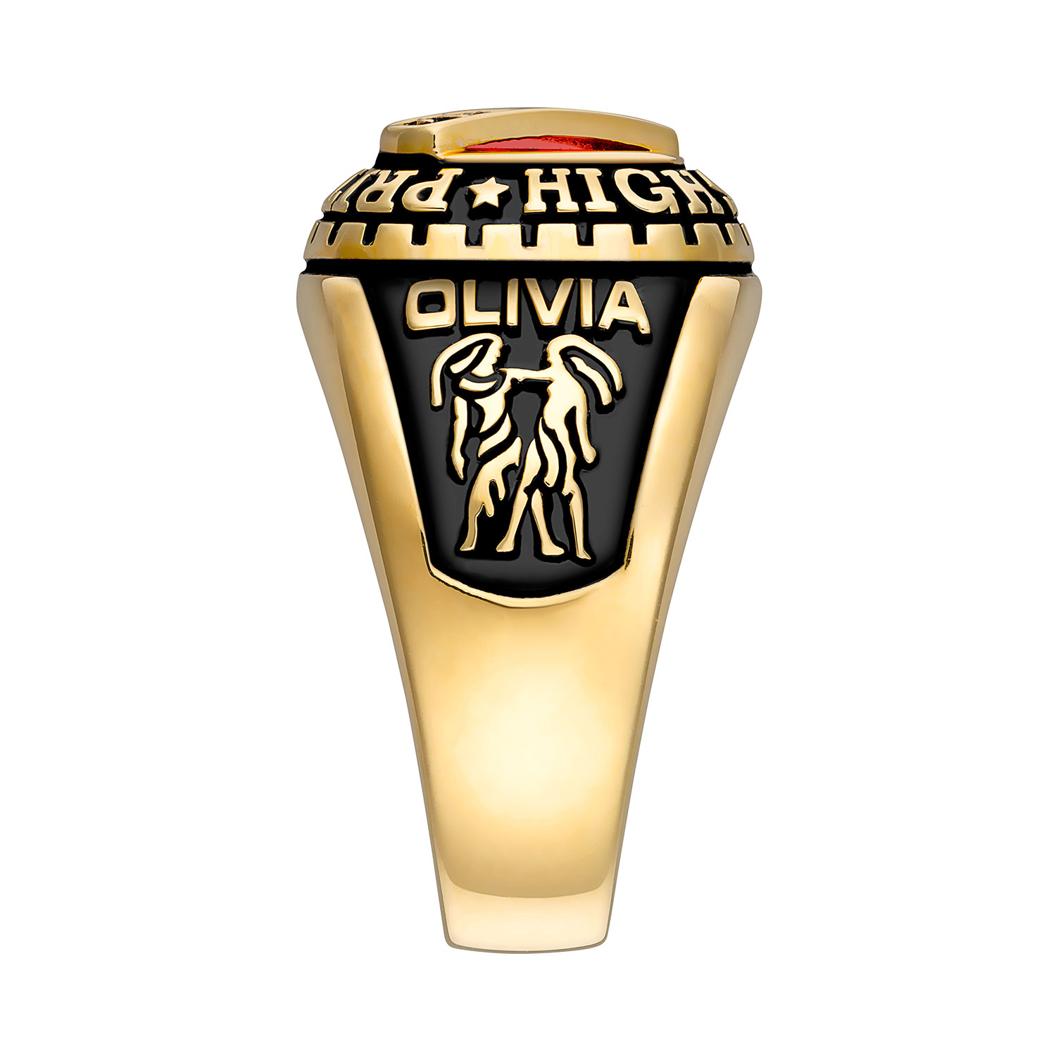 Order Now for 2025 Graduation, Freestyle Women's Bridge Birthstone Class Ring Sterling Silver, Personalized, High School or College Graduation