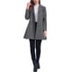 thumbnail image 2 of Abrigo largo de invierno INSPIRE CHIC para mujer, con solapa y doble botonadura, talla XL, color gris, 2 of 6