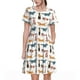 thumbnail image 1 of Disketp Dogs Pug para Vestido de Manga Corta para Mujeres, Vestidos de Verano para Mujeres, Casual y Holgado para la Playa, 1 of 6