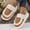 White, variant on uublik Fluffy Slippers for Women Memory Foam House Slippers Indoor Outdoor Cozy Plush Closed Toe House Shoes, Khaki