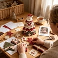 thumbnail image 3 of DIY Christmas Tree Sewing Kit, Fabric Patchwork Kit with Felt and Tools, Holiday Desktop Craft (Red), 3 of 6