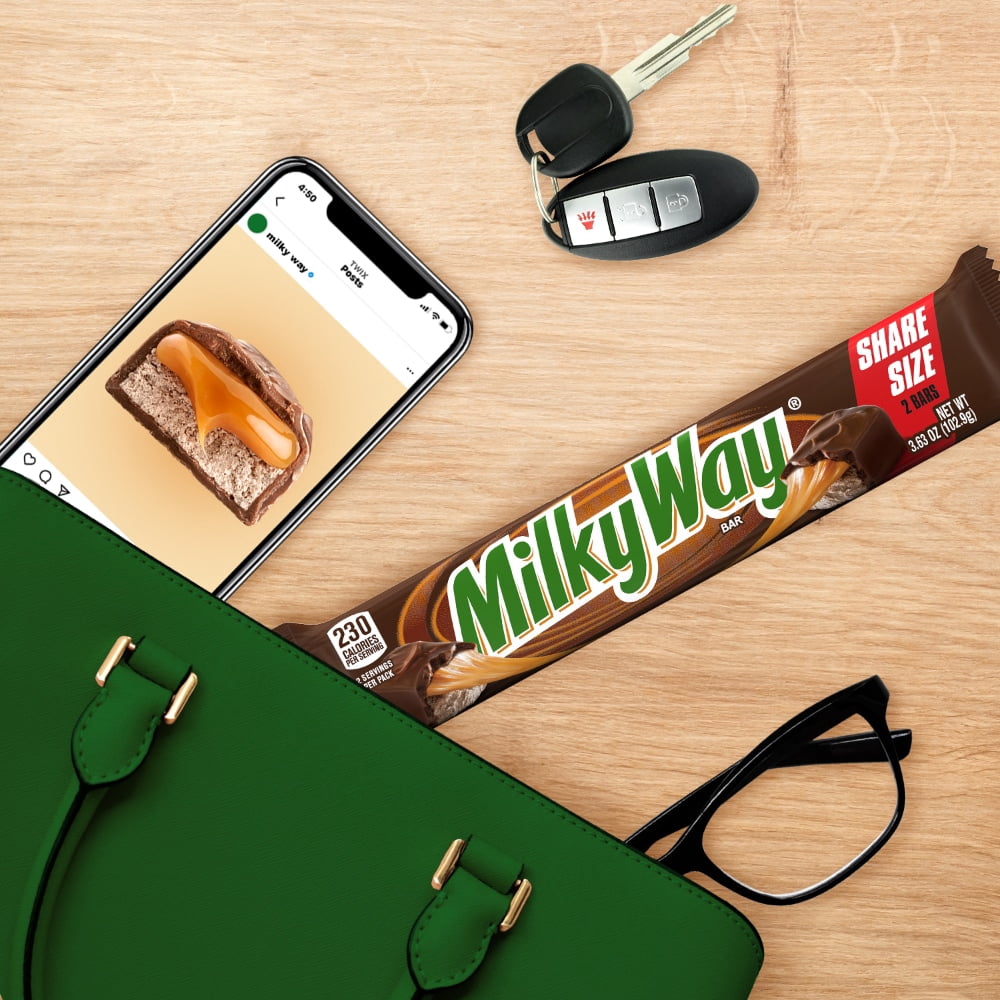 6 pack) Milky Way Candy Midnight Dark Chocolate Bar, Share Size