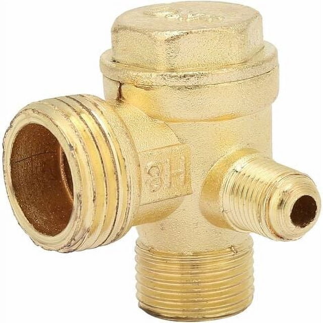 Borealiaes Valve de Contrôle Compresseur d'Air 3 Ports, Valve Compresseur d'Air, Valve de Contrôle Unidirectionnelle en Laiton pour Raccords de Tuyaux