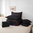thumbnail image 6 of Feelyou Honeycomb Bedding Comforter Set 7pcs, Abstract Ombre Purple Red Full Bedding Set, 6 of 8