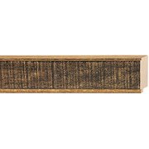 Picture Frame Moulding (Wood) 100Ft Bundle - Distressed/Aged Black Finish - 2.25" Width - 1/2"