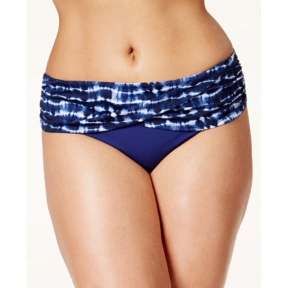 Bleu Rod Beattie Women's Plus Size I've Got You Babe Sarong Hipster Bikini Bottom, Indigo, 22W