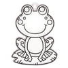Hello Hobby Ready-to-Paint Frog Sun Catcher, Plastic Sun Catcher with Black Outlines, 2.95 in. x 4 in. x 0.15 in.
