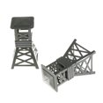 thumbnail image 4 of Dsseng 2pcs Military Watch Tower Model Plastic Toy Soldier Army Men, 4 of 5