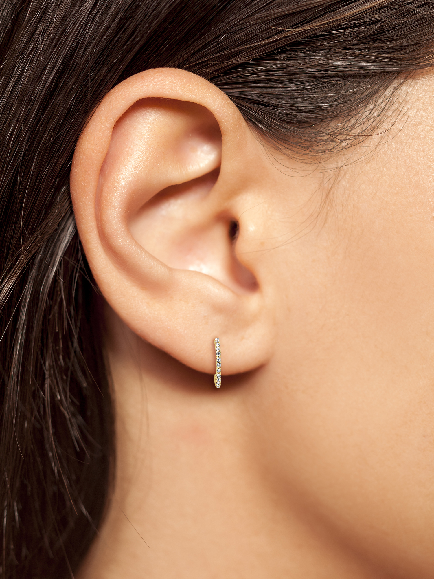 Believe by Brilliance 14kt Gold Plated Cubic Zirconia Earring Set photo 3