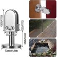 thumbnail image 3 of Glass Stair Clamp,2pcs 6-8mm,304 Stainless Steel,Glass Railing Clamps,Bottom Support Column,Adjustable, 3 of 5