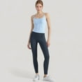 thumbnail image 4 of Women's Fitted Square Neck Tank Top with Built-In Bra and Racerback Design for Active and Casual Comfort - Small, Light Blue, 4 of 7