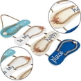 thumbnail image 1 of 1 pieza de decoración de chanclas de playa, decoración de zapatillas de madera, decoración de pared de chanclas, adornos para el hogar del océano, diseño náutico de playa, chanclas de madera Wal, 1 of 2