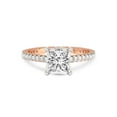 thumbnail image 3 of 3 Carat IGI Certified Princess Shape Lab Grown Diamond Engagement Ring | 14K Rose Gold | Myra Secret Halo Lab Diamond Ring | FG-VS1-VS2 Quality Friendly Diamonds, 3 of 5
