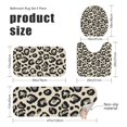thumbnail image 2 of Black and Beige Leopard Print Bathroom Rug Set 4 Piece,Includes Contour,Lid Cover,Bath Mat,Non-Slip Extra Soft Absorbent Washable, 2 of 3