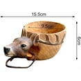 thumbnail image 3 of Hand Carved Wooden Mug ,Animals Head Image Cup, Large-Capacity Rubber Wooden Water Coffee Cup Water Cup Custom Wooden Cup, Outdoor Camping ( Color : Fawn ), 3 of 15