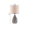 thumbnail image 5 of Benzara BM240421 Table Lamp with Faceted Ceramic Body, Gray & Beige, 5 of 5