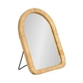 thumbnail image 5 of Kate and Laurel Rahfy Boho Arched Rattan Tabletop Easel Mirror, 12 x 16, Natural Rattan, Coastal Small Tabletop Mirror for Use as Bedroom Makeup Mirror or Bathroom Vanity Mirror, 5 of 10