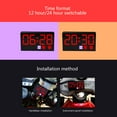 thumbnail image 4 of URTERYSER 12V Motorcycles Digital Clock Voltmeter Motorcycles Accessory Electronic Meter Waterproof Color 1, 4 of 9