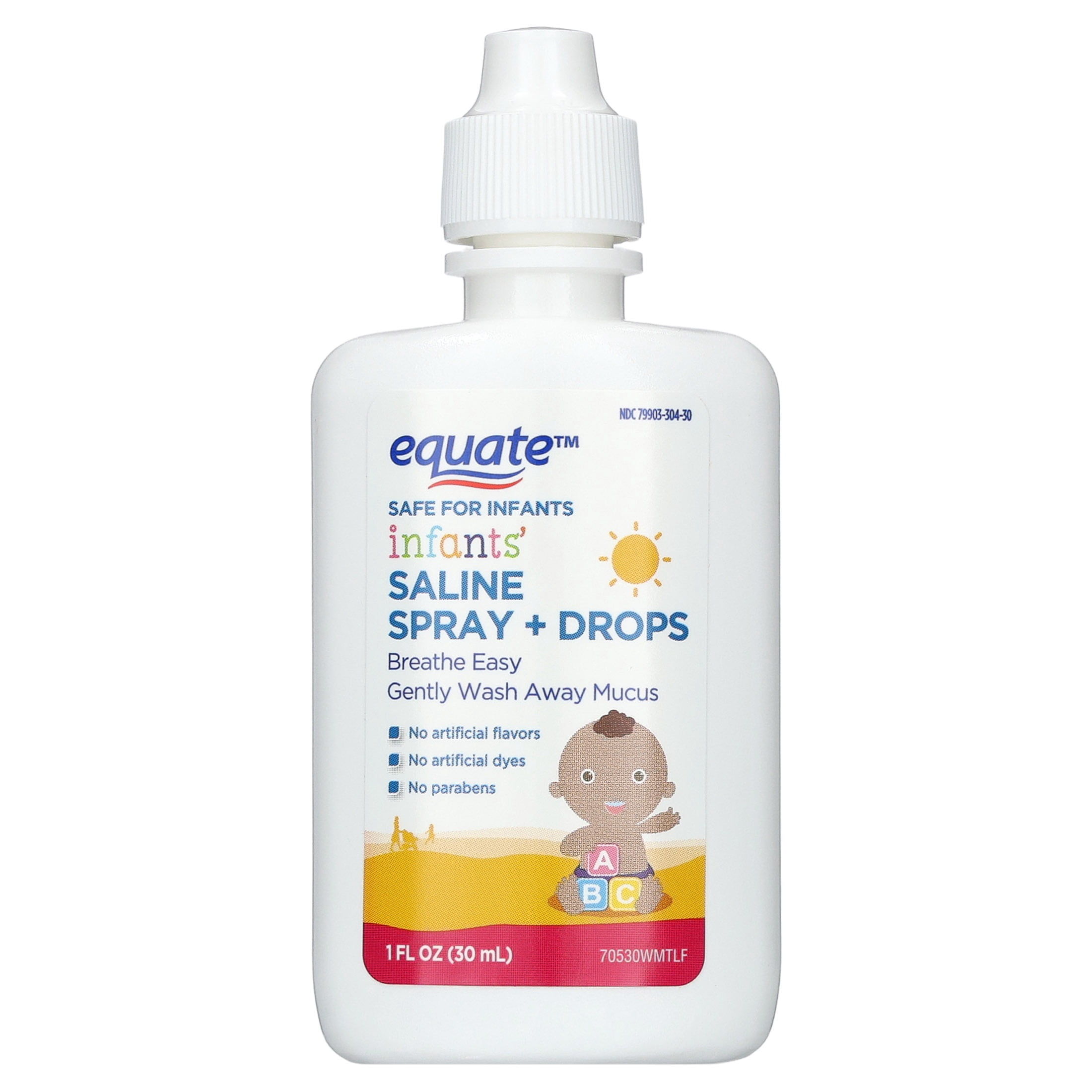 (3 pack) Equate Infants' Saline Spray/Drops, 1 fl oz