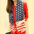 thumbnail image 4 of Miiottaa American Flag Patriotic Scarf for Women Men US Flag Scarves Breathable Chiffon Shawl for Independence Day 4th of July, 4 of 14