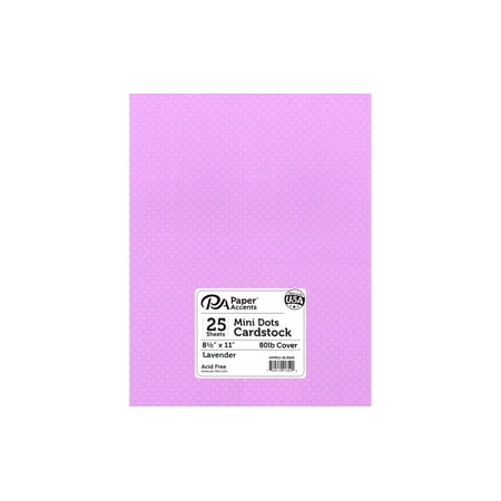 UPC: 0740512413522 | Paper Accents Mini Dot Cardstock 8.5 x 11  80lb Lavender 25pc