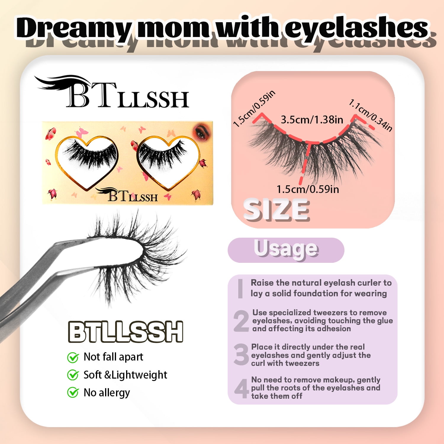 False 24 PAIR 4 Styles Eyelashes Cross Fluffy Natural BTLLSSH