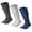 B02-dark Gray/Light Gray/Navy Blue, variant on Performance 15-20mmHg Knee High Compression Socks 3 Pairs for Trail Running Hiking Outdoor Fitness