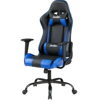 PayLessHere Gaming Chair - Ergonomic w/Lumbar Support & Headrest，Rolling Swivel for PC Gamer (Blue)