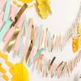 thumbnail image 2 of Efavormart Gold, Blush & Turquoise Confetti-Like Paper Party Garland Streamer, Hanging Backdrop Decoration - 6.5ft, 2 of 10