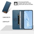 thumbnail image 3 of Funda Tipo Cartera de Cuero Sintético para Samsung Galaxy S9 Plus Bloqueo RFID, con Ranuras para Tarjetas y Bolsillo para Efectivo, Cierre Magnético Fuerte Azul, 3 of 6