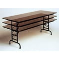 thumbnail image 1 of Solid Adjustable Height Folding Table (30 in. x 60 in./Med Oak), 1 of 2