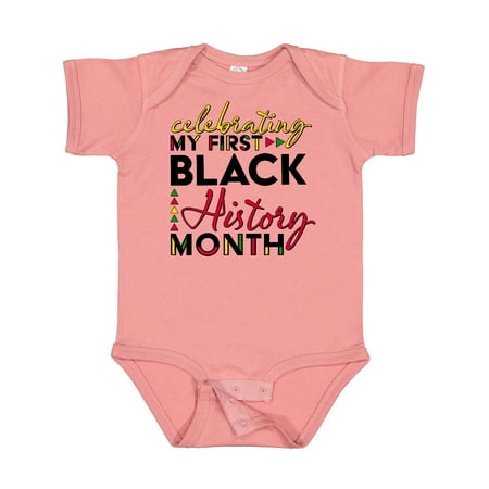 

Inktastic Celebrating My First Black History Month- for Kids Gift Baby Boy or Baby Girl Bodysuit