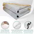 thumbnail image 4 of Twin Quilt Set 68''x86'', Marble Grey Lightweight Summer Bedspread Coverlet Set with 2 Pillow Shams, Gold Texture Modern Crack Scenery Breathable All Season Quilt Bedding for Dorm/Bedroom, 4 of 9