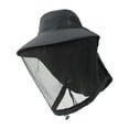 thumbnail image 3 of Sombrero de apicultor con malla y protección facial Negro jinwen, 3 of 8